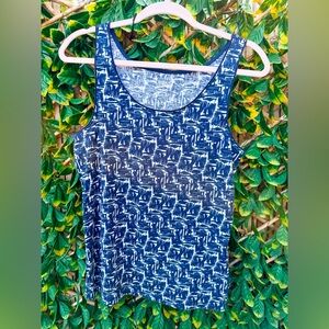 🔹 4/$25- Company Ellen Tracey‎ Patterned Cotton Tank